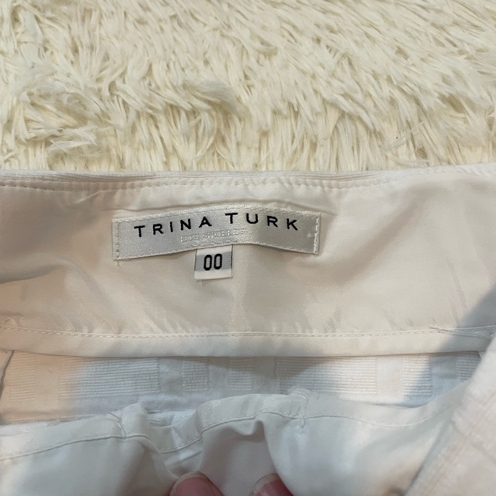 Trina Turk white A line Camden two pocket skirt - Picture 5 of 7